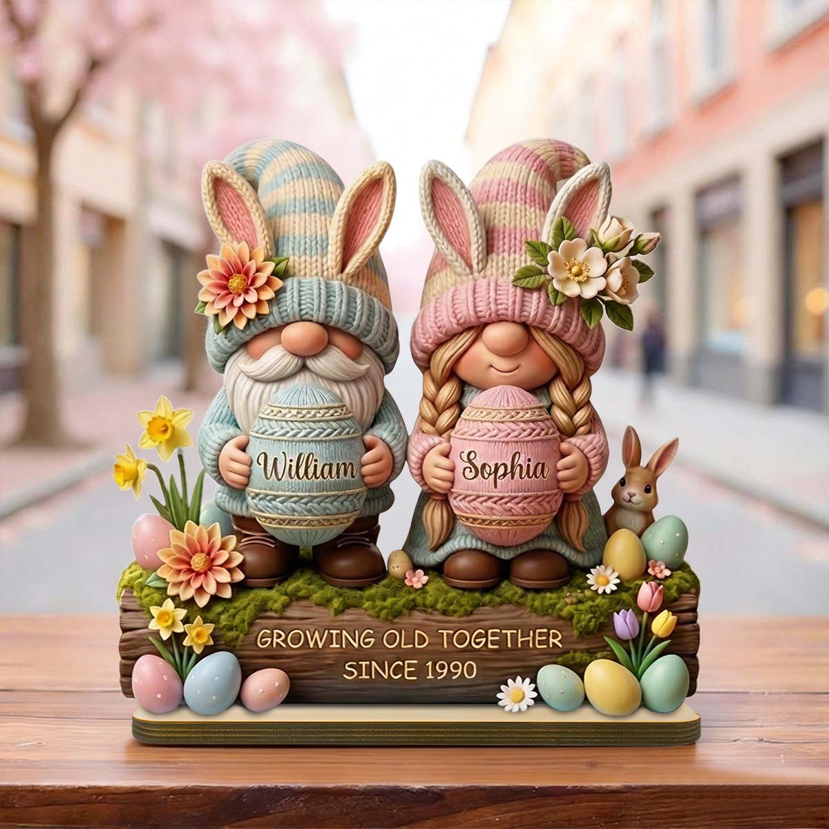 Personalized Easter Cartoon Plaque-Gifts For Couples