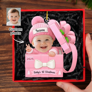 Custom Baby’s First Christmas Ornament, Personalized Baby Ornament