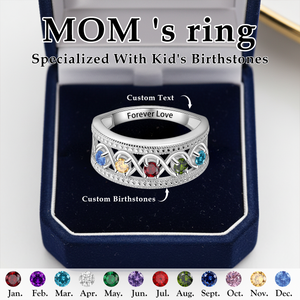 1-5 Birthstones, Custom Infinity Family Ring For Mother, Grandma
