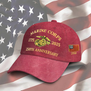 Marine Corps 250th Anniversary Hat, U.S. Army Unisex Cap