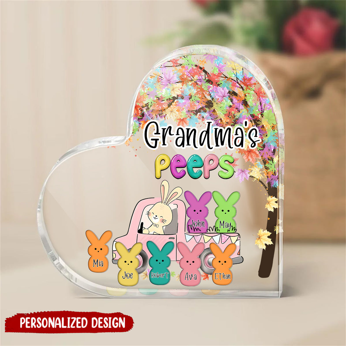 Grandma's -Personalized Rabbit Family Acrylic Plaque