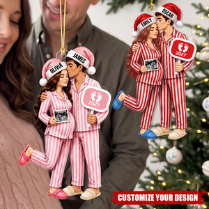 Personalised Bump's First Christmas Ornament, Expecting Parents Gift