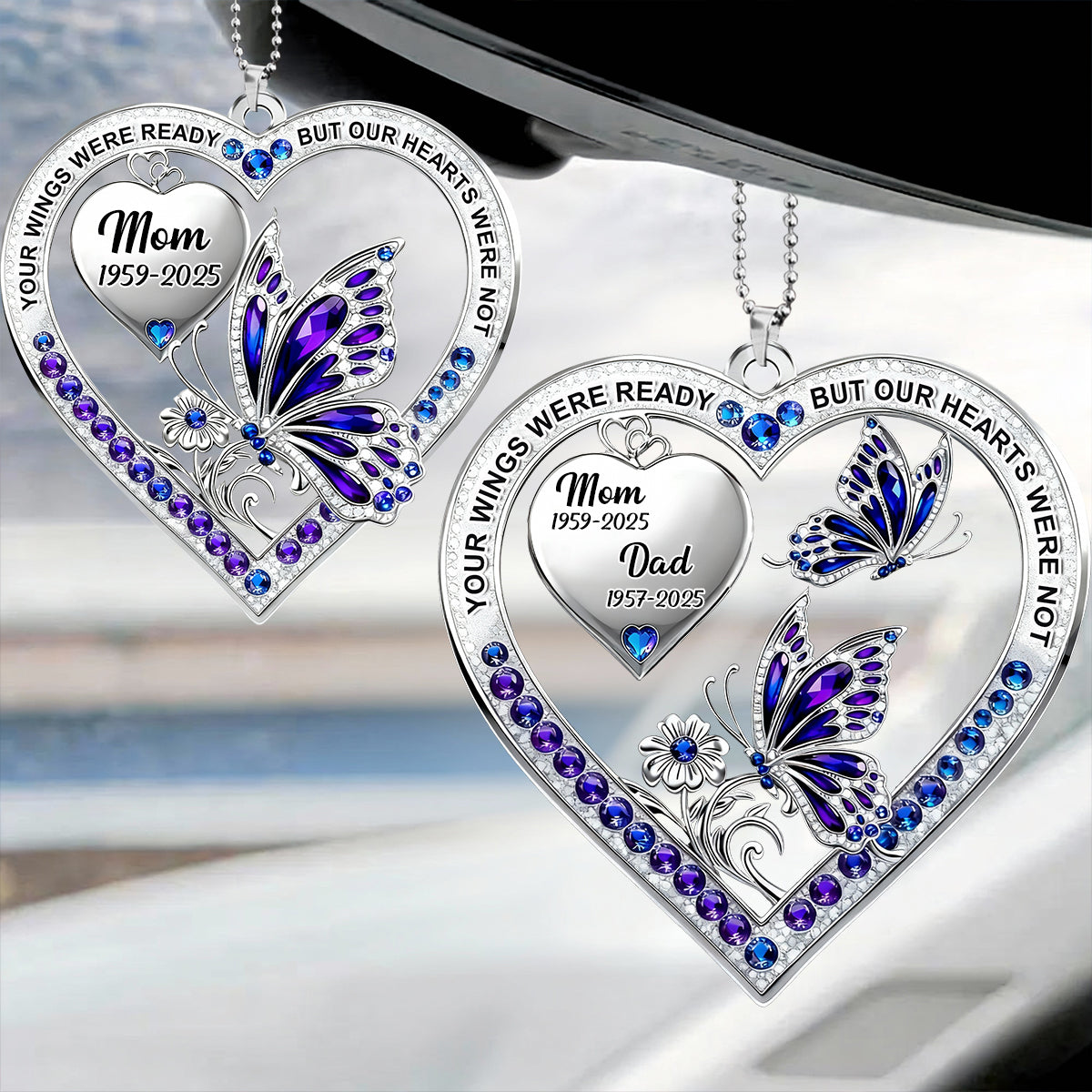 Your Wings Were Ready-Personalized Car Acrylic Hanging Ornament