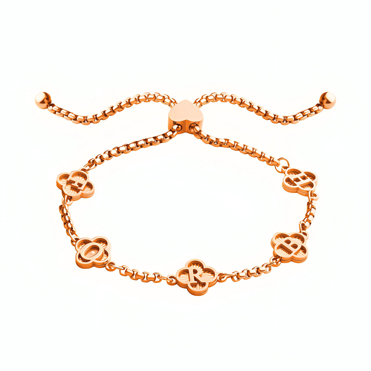 Personalized Family Clover Custom Initial Bracelet - Gift For Grandma/Mom