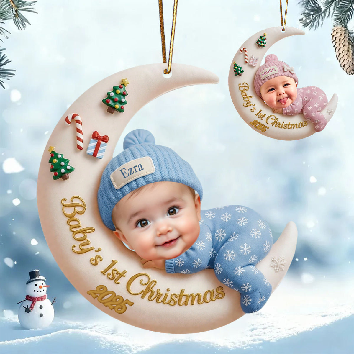 Sleeping Baby Ornament For Baby’s First Christmas