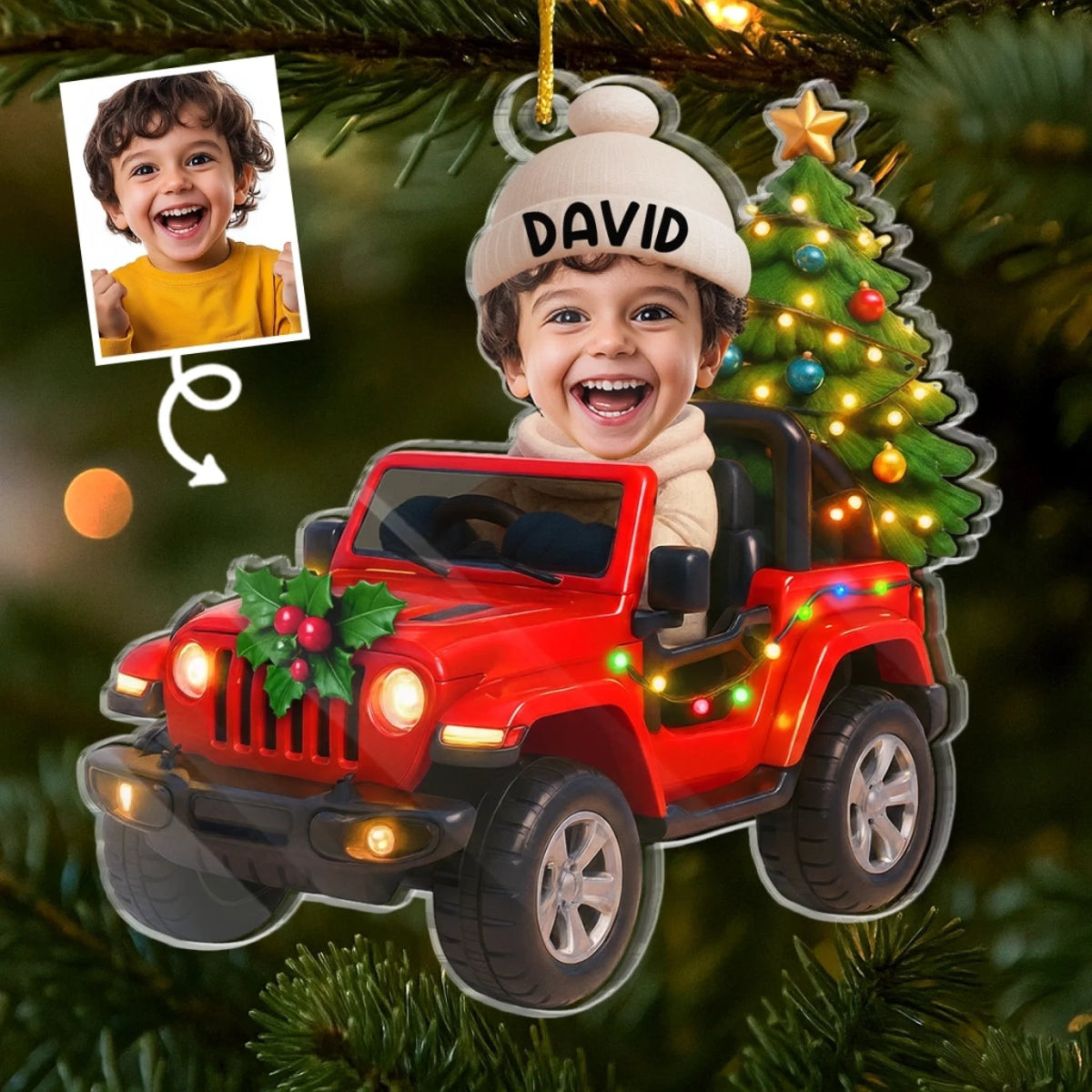 Little Journeys Filled With Wonder - Personalized Custom Photo Acrylic Ornament