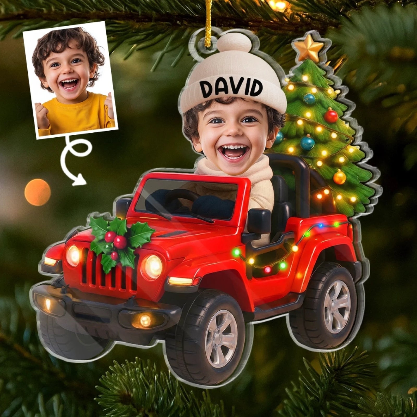 Little Journeys Filled With Wonder - Personalized Custom Photo Acrylic Ornament