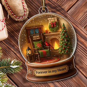 Christmas In Heaven, Snow Globe 3D Effect Personalized Acrylic Ornament