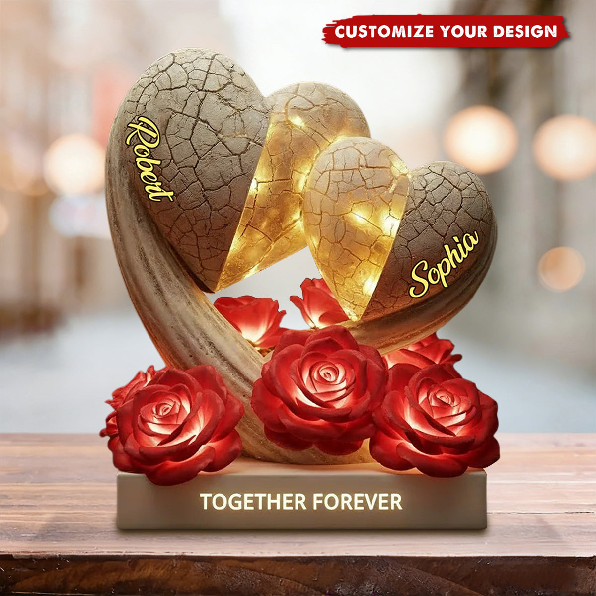 Together Forever - Personalized Couple Custom Shaped Acrylic Plaque
