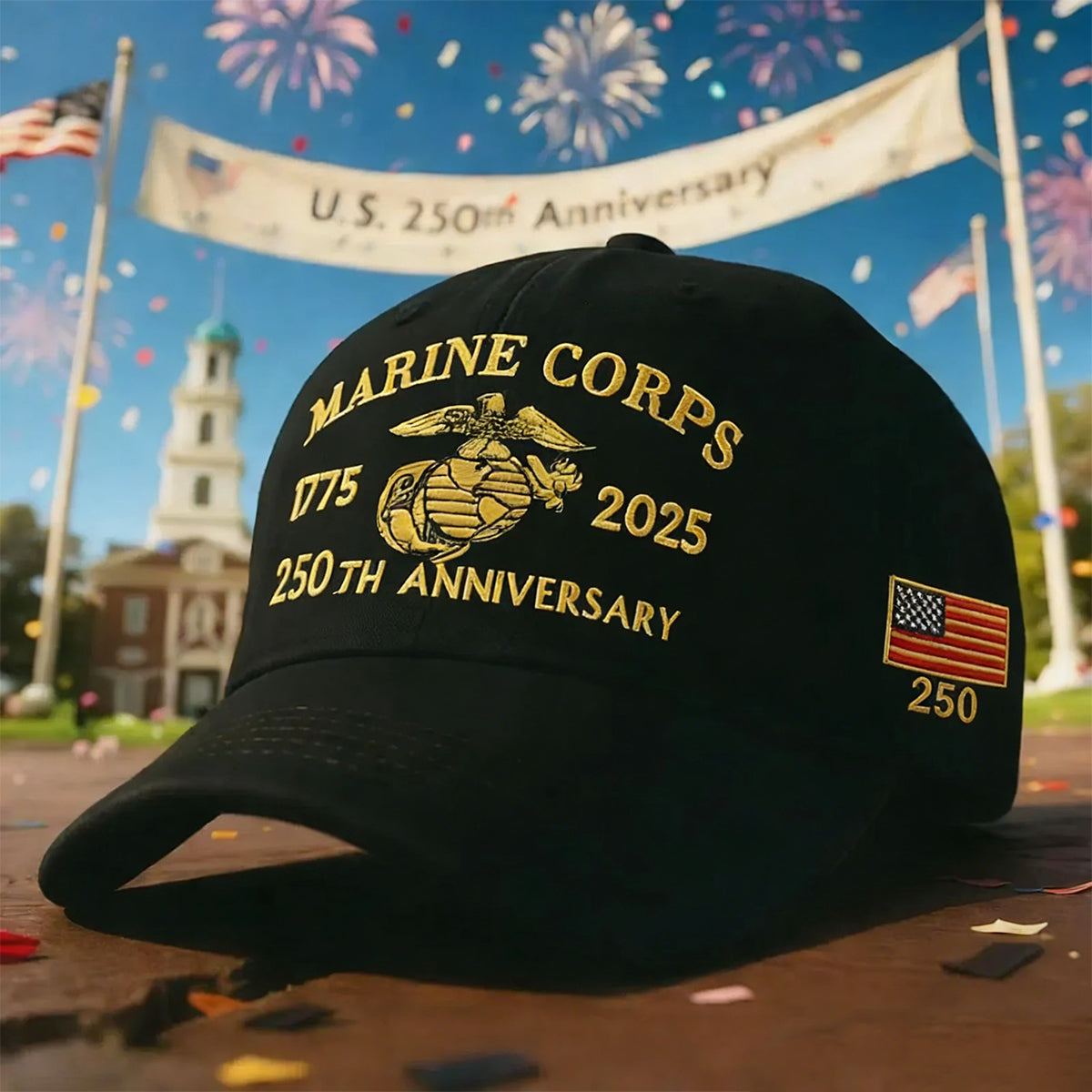 Marine Corps 250th Anniversary Hat, U.S. Army Unisex Cap