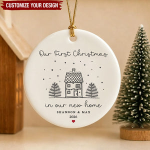 Personalised Our First Christmas in Our New Home Ornament- Housewarming Keepsake