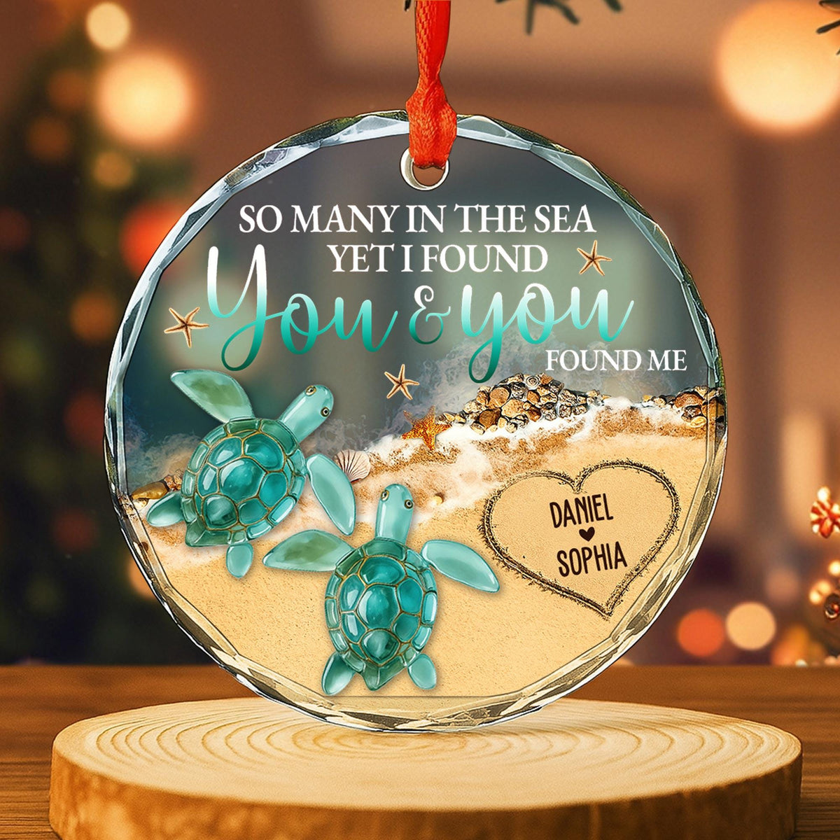 Personalized Christmas Ornament – You & You Found Me, Custom Couple Ornament