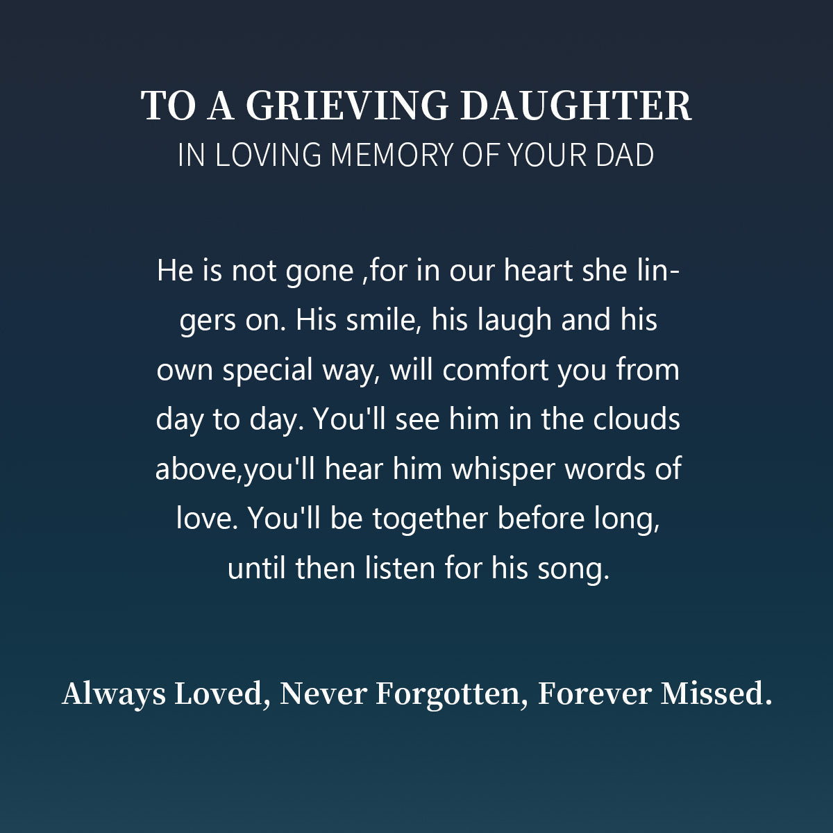 Personalized Memorial Bracelet, Loss of Dad Gift for Daughter