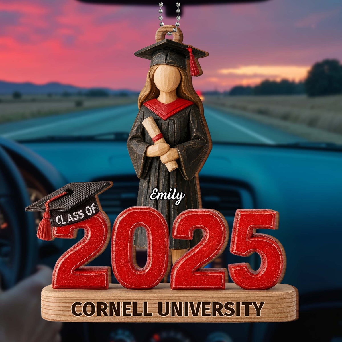 Personalized Celebrate Graduation With Custom Cap and Diploma Ornament