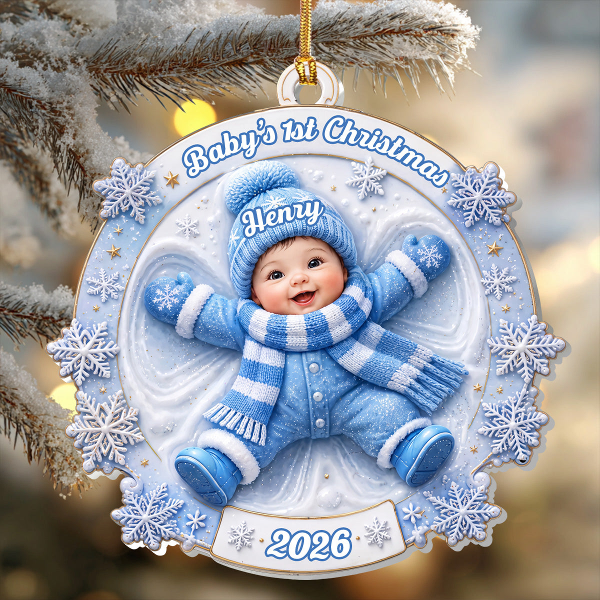 Little Miracle Big Love - Personalized Christmas Acrylic Ornament