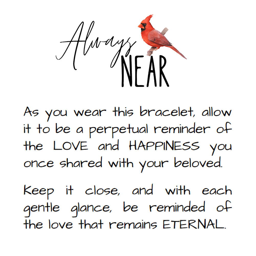 I Am Always With You - Memorial Cardinal Angel Wing Bracelet