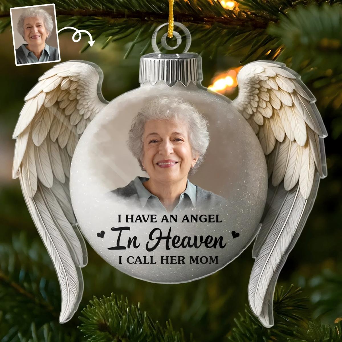 Personalized Christmas Memorial Ornament For Loss Of Mom, Dad