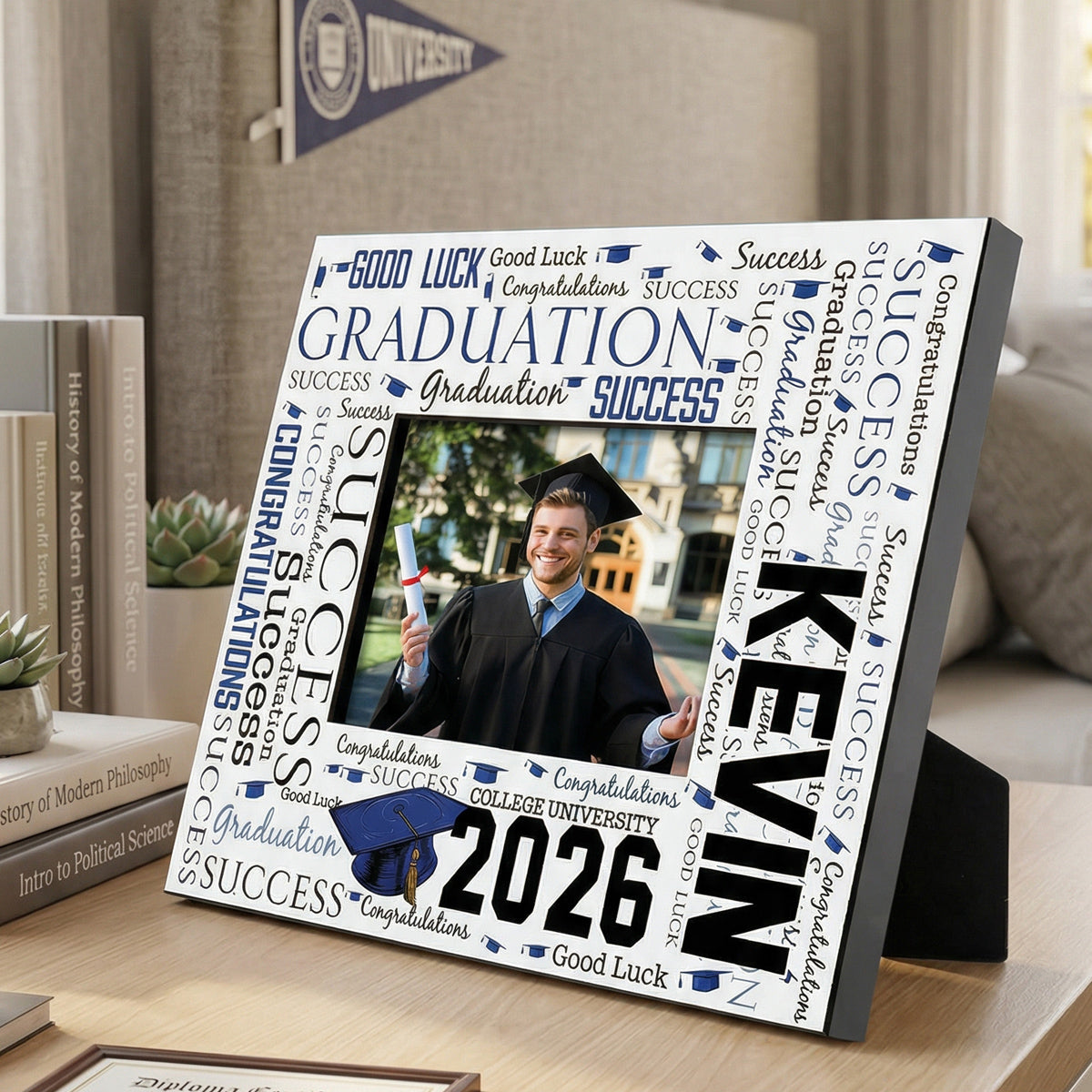 Personalized Wooden Photo Frame-Perfect Graduation Gift for the Class of 2026