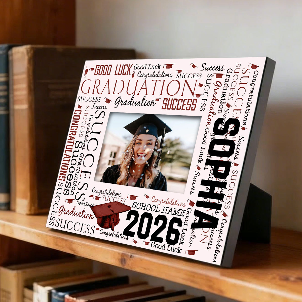 Personalized Wooden Photo Frame-Perfect Graduation Gift for the Class of 2026