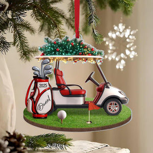 Personalized Golf Backpack Christmas Ornament, Golf Club Keepsake