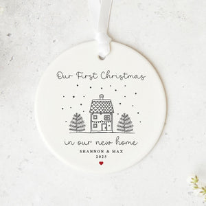 Personalised Our First Christmas in Our New Home Ornament- Housewarming Keepsake