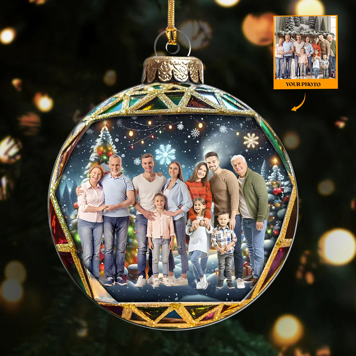 Custom Photo May Your Holidays Be Merry And Bright-Personalized Christmas Ornament